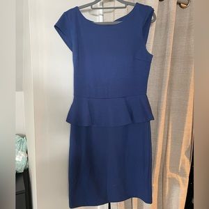 Navy Blue Peplum Dress by the letter